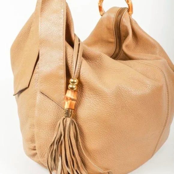 Gucci Brown Bamboo Jungle Tassel Hobo Bag - Picture 6 of 11